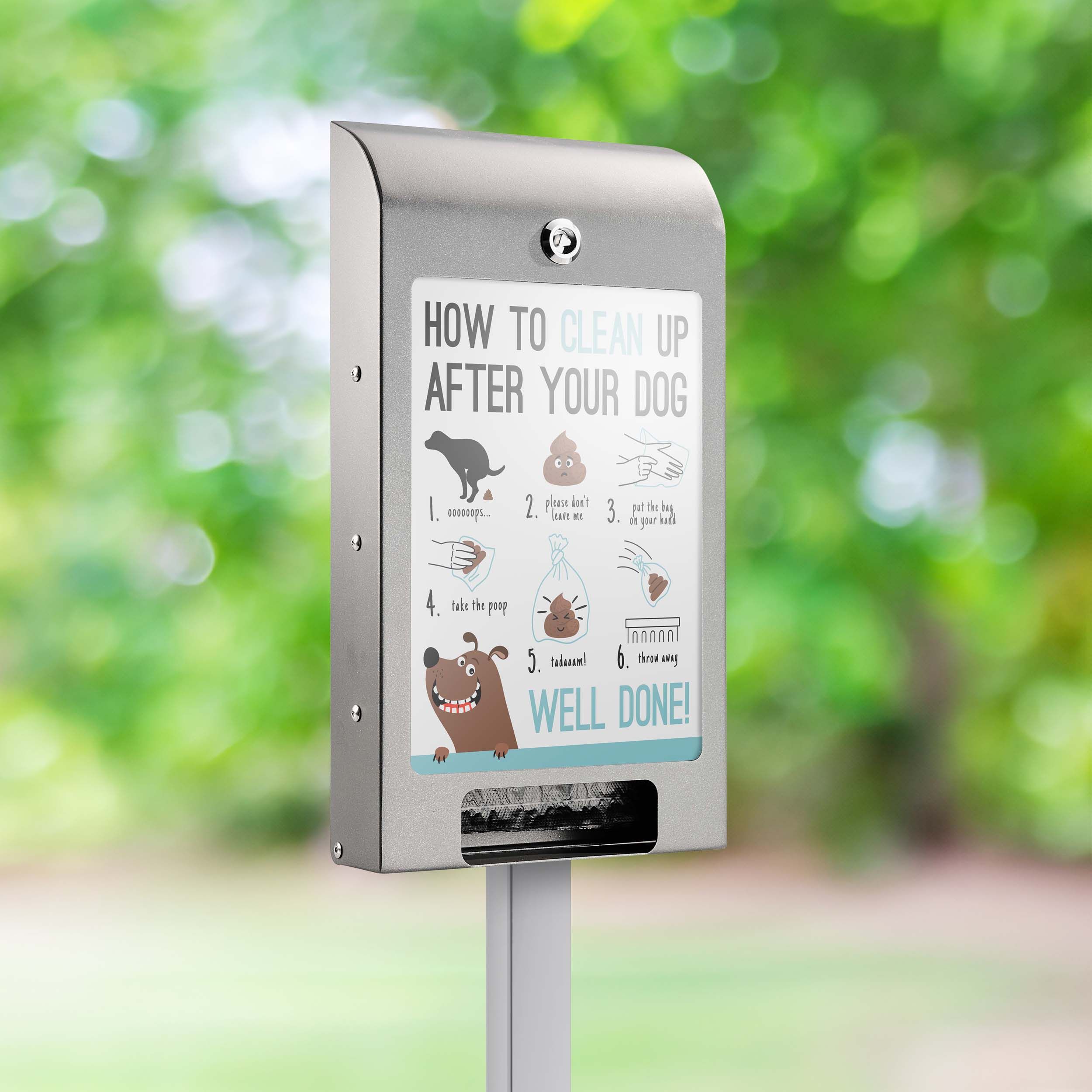 Distributeur de sacs pour déjections canines