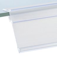 Réglette porte-étiquette pour étagères en verre / étagères en bois