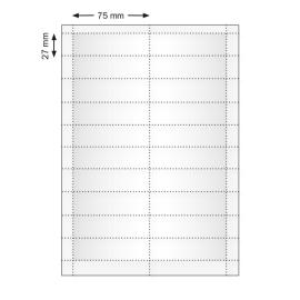 Planches d'impression Office 30 / Profile 30 / Team 25, 75 x 27 mm, blanc 