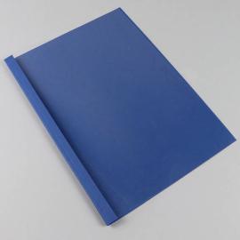 Chemises à reliure thermiques A4, carton lin, 60 feuilles, bleu foncé | 6 mm | 230 g/m²