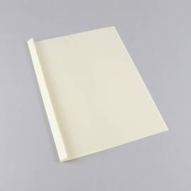 Chemises à reliure thermiques A4, carton cuir, 40 feuilles, blanc brut | 4 mm | 250 g/m²