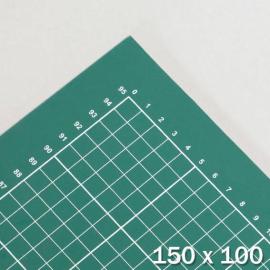 Tapis de découpe, XXL, 150 x 100 cm, auto-guérison, avec grille vert