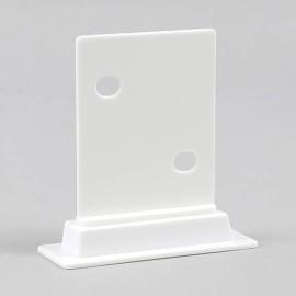 Support d'étagère pour présentoirs en carton, version plate, en deux parties, blanc 