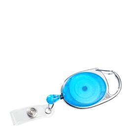 Porte-clé extensible bleu|transparent