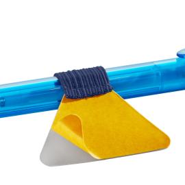 Porte-crayon, avec boucle élastique plat, auto-adhésif, bleu marine 