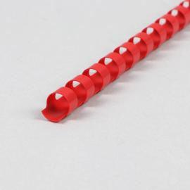 Spirales plastiques pour reliure A4, rond 10 mm | rouge