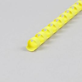 Spirales plastiques pour reliure A4, rond 10 mm | jaune