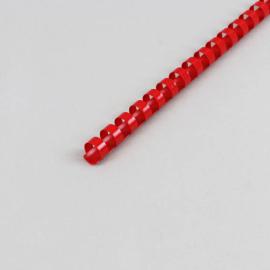 Spirales plastiques pour reliure A4, rond 12 mm | rouge