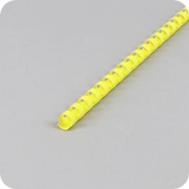Spirales plastiques pour reliure A4, rond 12 mm | jaune