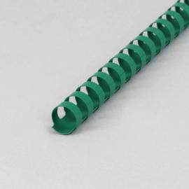 Spirales plastiques pour reliure A4, rond 16 mm | vert