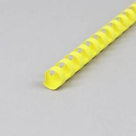 Spirales plastiques pour reliure A4, rond 16 mm | jaune