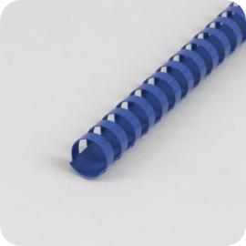 Spirales plastiques pour reliure A4, rond 19 mm | bleu
