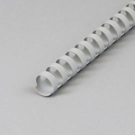 Spirales plastiques pour reliure A4, rond 19 mm | gris