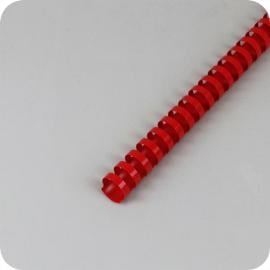 Spirales plastiques pour reliure A4, ovale 22 mm | rouge