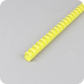 Spirales plastiques pour reliure A4, ovale 22 mm | jaune