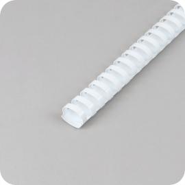 Spirales plastiques pour reliure A4, ovale 28 mm | blanc