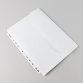 Porte-documents A4, marge de classement, auto-agrippant, hauteur de remplissage 20 mm, blanc 
