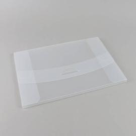 Boîte de classement pour documents A4, fermoir, 100 feuilles, film PP, mat-transparent 