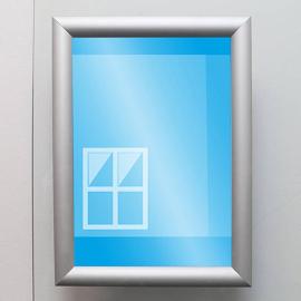 Cadre clic clac pour vitrine, aluminium, A4 