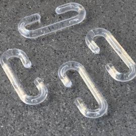 Crochet C, longueur de 38 mm, plastique transparent 