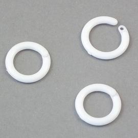 Anneaux de reliure 14 mm, plastique blanc 