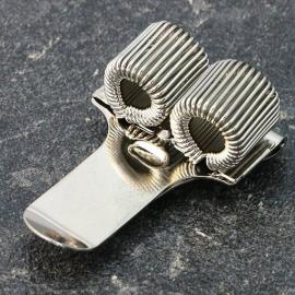 Porte-stylo, en métal, avec deux boucles 