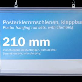 Profils porte-affiche, plastique, clippants 210 mm | transparent