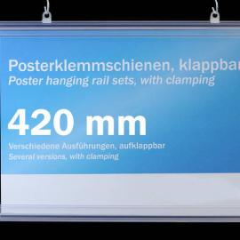 Profils porte-affiche, plastique, clippants 420 mm | transparent