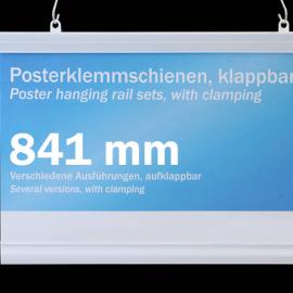 Profils porte-affiche, plastique, clippants 841 mm | blanc