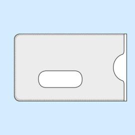 Pochette pour carte de crédit avec protection RFID et perforation oblongue, 59 x 88 mm, blanc 