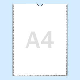 Pochettes de protection pour A4, ouverture petit côté, transparent 
