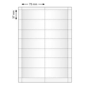 Planches d'impression Office 40 / Profil 40, 75 x 37 mm, blanc 