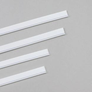 Réglettes porte-étiquettes DBR, adhésives 18 mm | 1000 mm | blanc