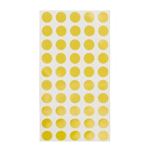Pastilles autocollantes de couleur résistantes aux intempéries jaune | 12 mm