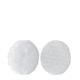 Pastilles auto-agrippantes sur feuille, set de boucle et crochet 13 mm | blanc