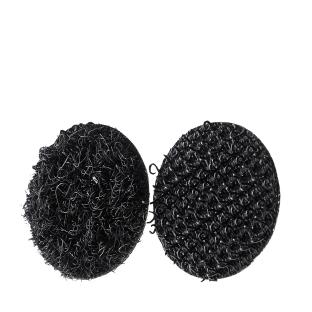 Pastilles auto-agrippantes sur feuille, set de boucle et crochet 16 mm | noir