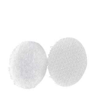Pastilles auto-agrippantes sur feuille, set de boucle et crochet 21 mm | blanc