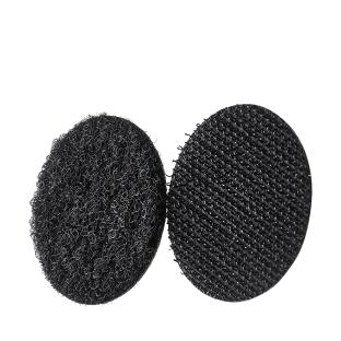 Pastilles auto-agrippantes sur feuille, set de boucle et crochet 33 mm | noir