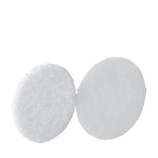 Pastilles auto-agrippantes sur feuille, set de boucle et crochet 45 mm | blanc