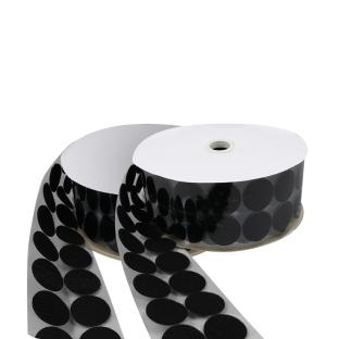 Pastilles auto-agrippantes en rouleau, crochet | 45 mm | noir