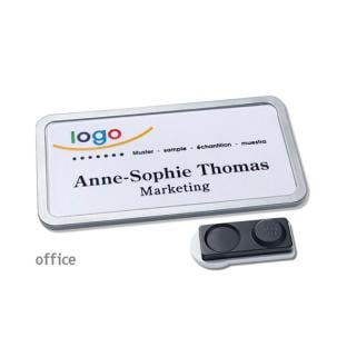 Porte-badges Office 40 smag® aimant acier inoxydable 