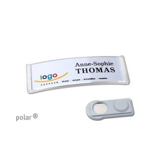 Porte-badges polar® 20 smag® aimant transparent 