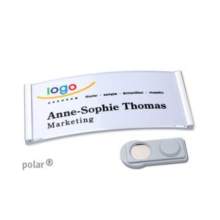 Porte-badges polar® 35 smag® aimant chrome 