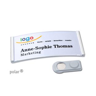 Porte-badges polar® 35 smag® aimant acier inoxydable 