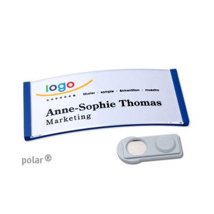 Porte-badges polar® 35 smag® aimant bleu 
