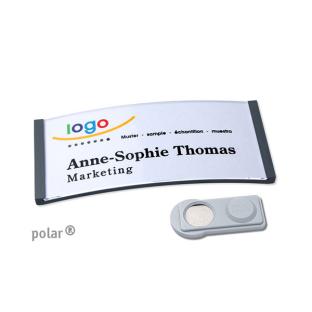Porte-badges polar® 35 smag® aimant anthracite 