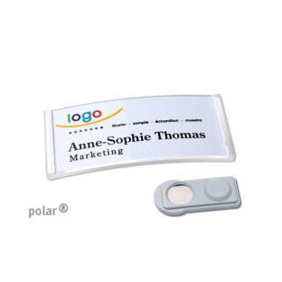Porte-badges polar® 30 smag® aimant transparent 