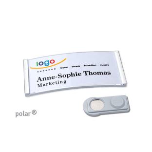 Porte-badges polar® 30 smag® aimant chrome 