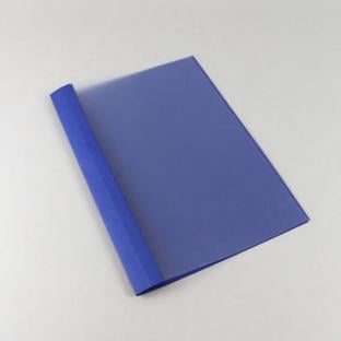 Chemise à œillets A4, carton cuir, 100 feuilles, bleu | 10 mm