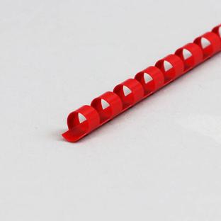 Spirales plastiques pour reliure A4, rond 8 mm | rouge